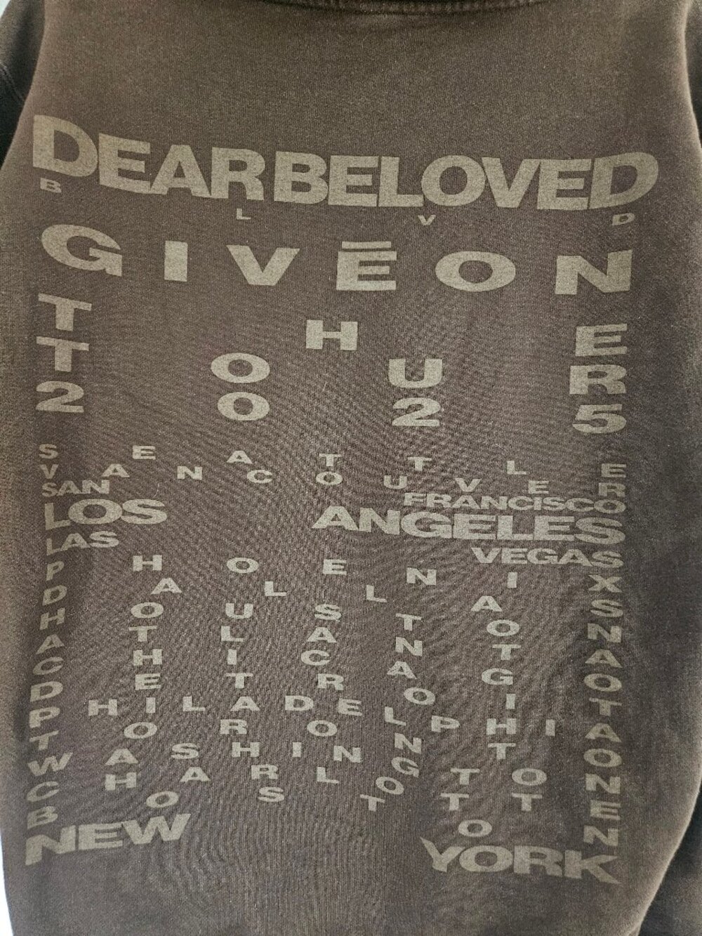 Giveon "Dear Beloved" Brown Graphic Tour Hoodie Sz Large - Picture 5 of 11